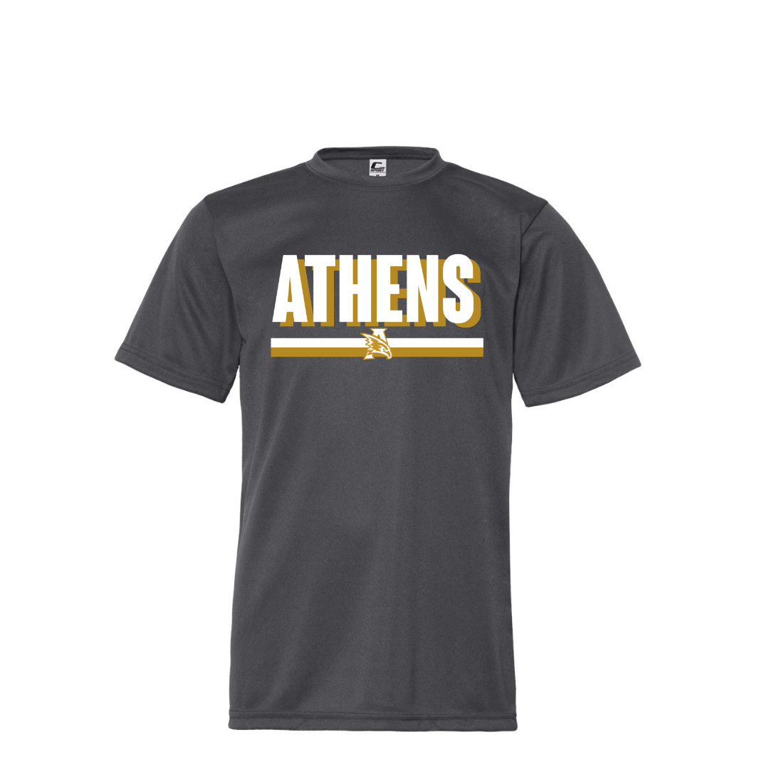 Athens Graphite Block Letter Tee #3