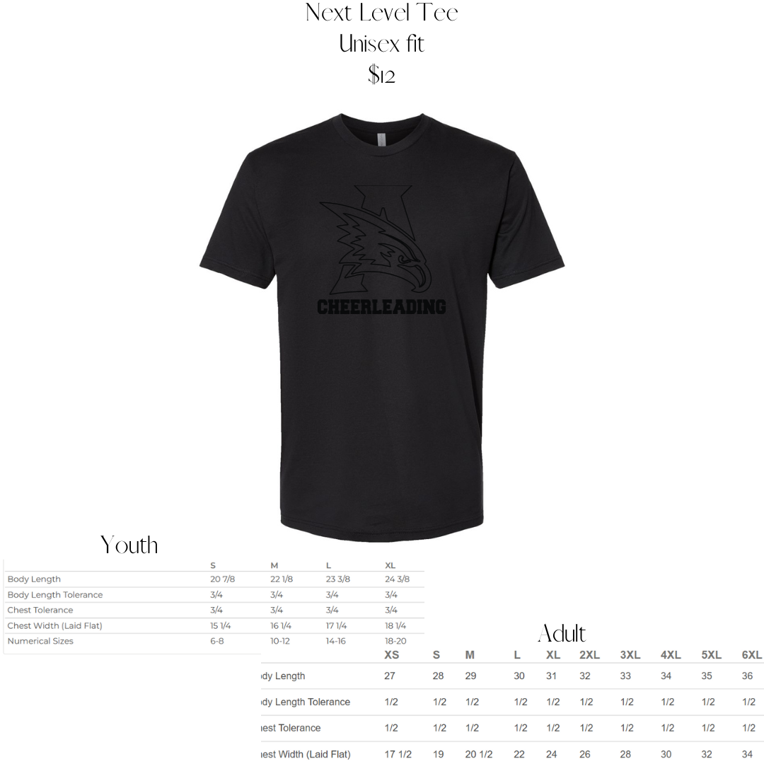 Custom Order Athens Cheer- Middle School Clothes Camp