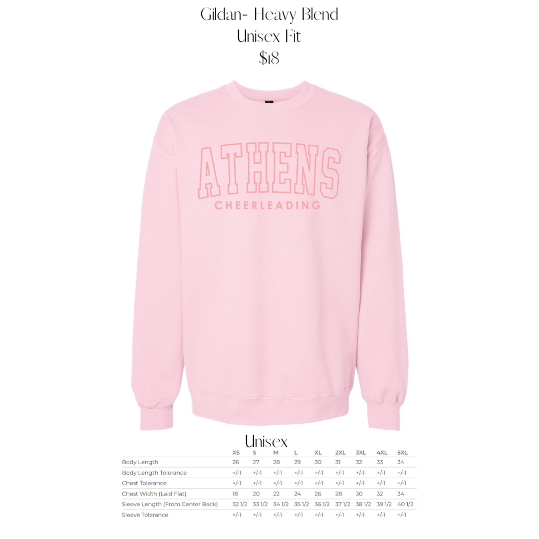Custom Order Athens Cheer- High School Spirit wear
