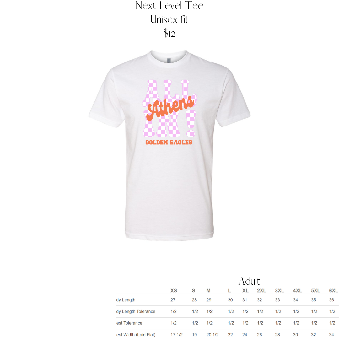 Custom Order Athens Cheer- Middle School Clothes Camp