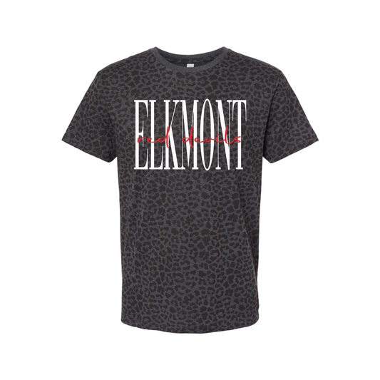 Black Leopard Simple Elkmont Tee