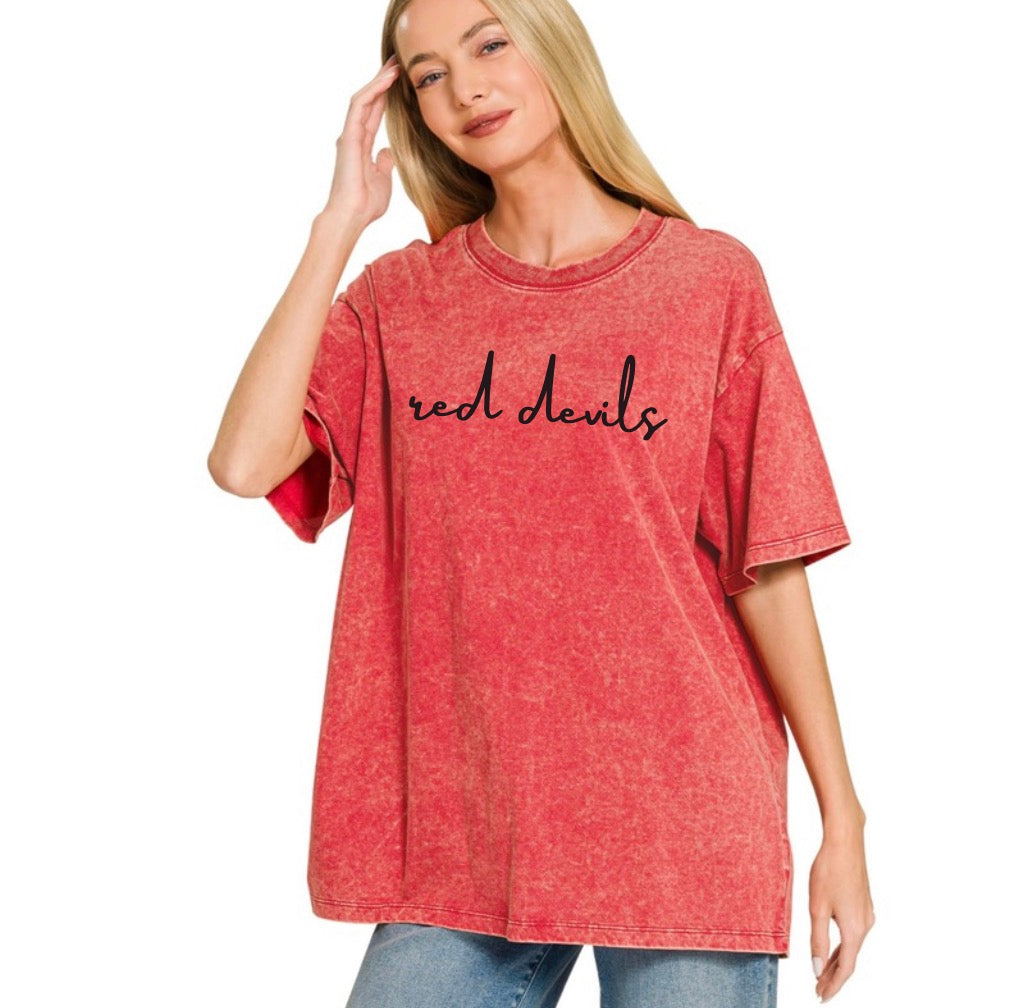 Oversized mineral washed tee