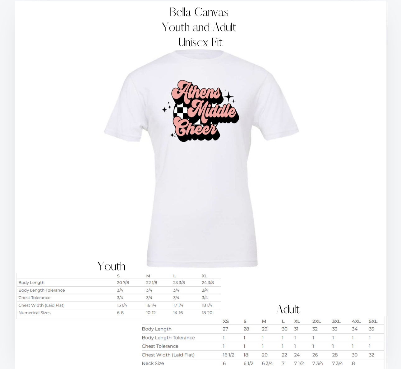 Custom Order Athens Cheer- MS- white disco