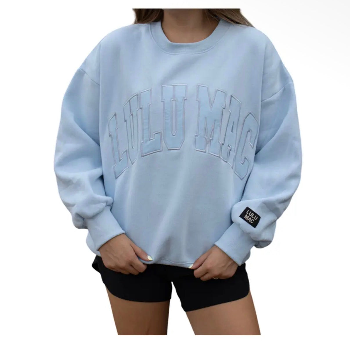 Lulu Mac Mono blue EmbroideredSweatshirt