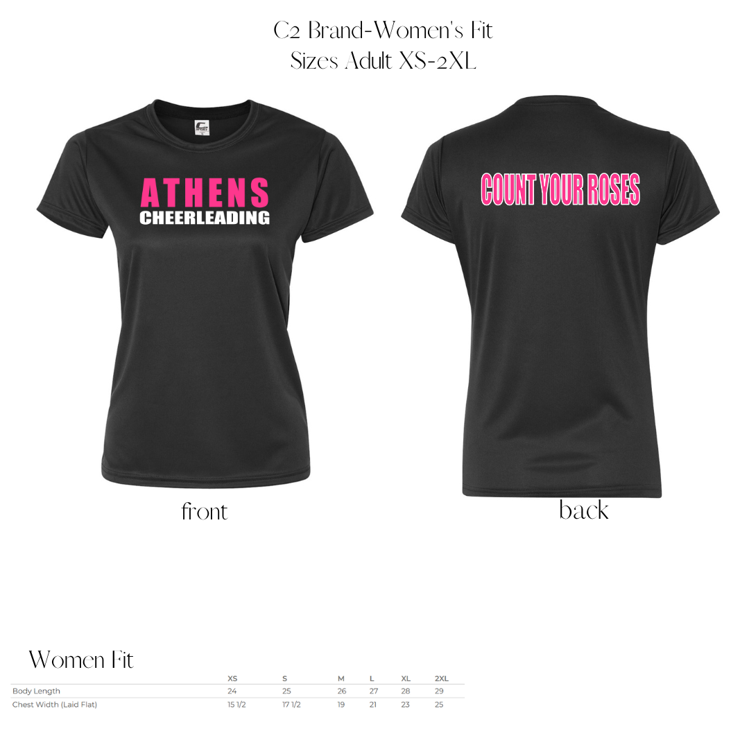 Custom Order Athens Cheer- HS - Count Your Roses Dryfit Tee