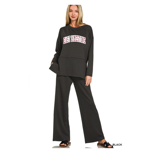 SCUBA SIDE SLIT TOP & PANTS SET - PREORDER