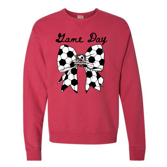 Custom Cottontown  Soccer Bow Game Day Sweatshirt