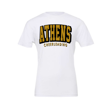 Custom Order Athens Cheer- Varsity - White Athens Cheerleading Tee