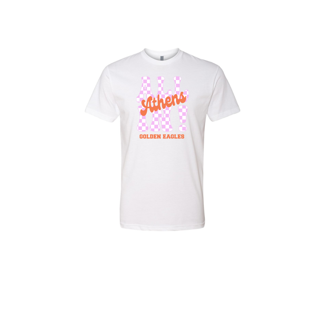 Custom Order Athens Cheer - JV - All In White Tee