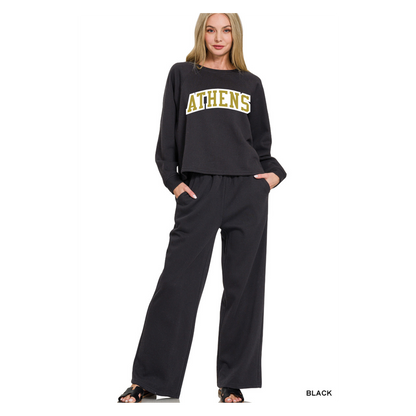 FLEECE RAGLAN SLEEVE PULLOVER & SWEATPANTS SET - PREORDER