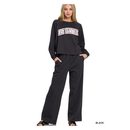 FLEECE RAGLAN SLEEVE PULLOVER & SWEATPANTS SET - PREORDER