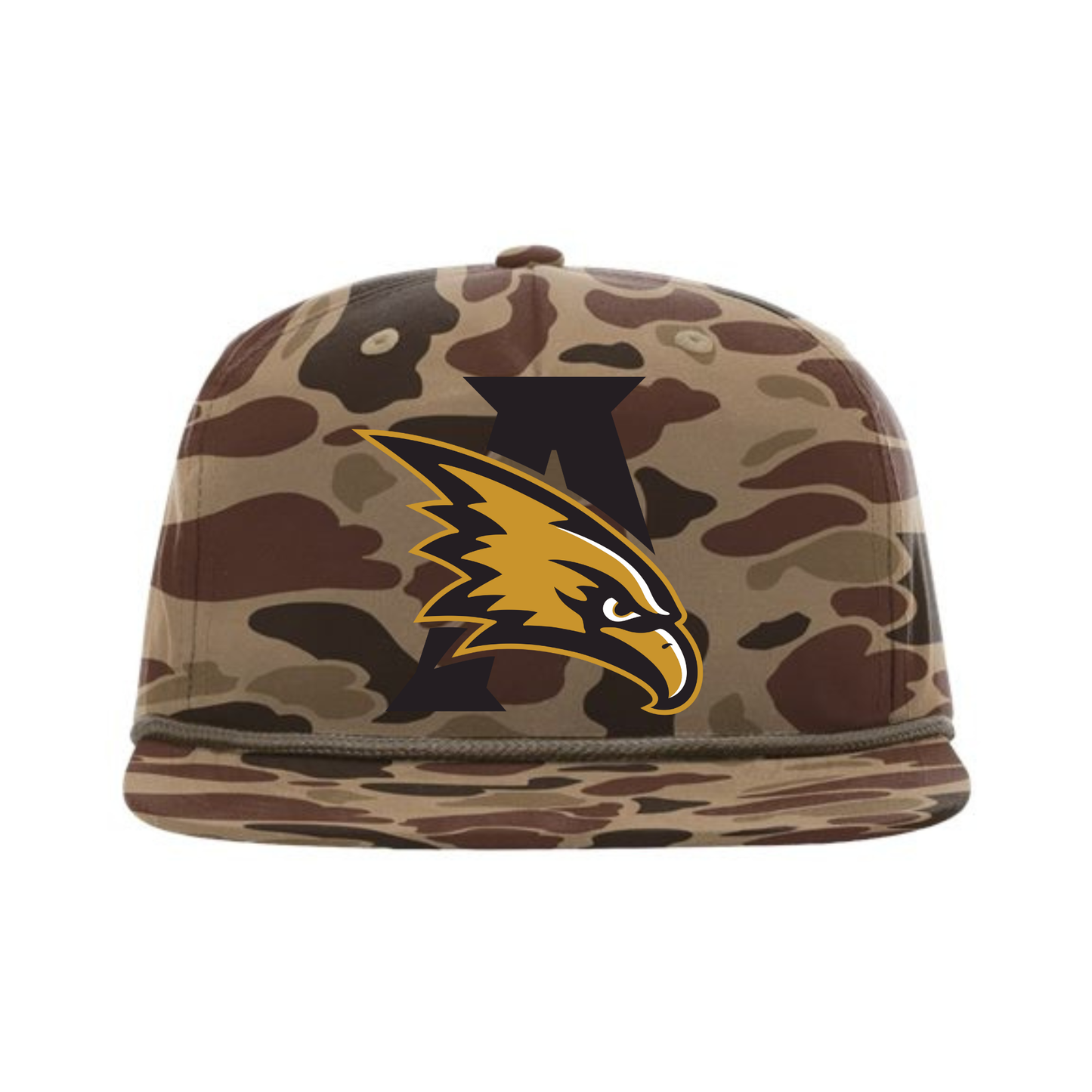 Embroidered Athens Flat Bill Duck Camo Hat