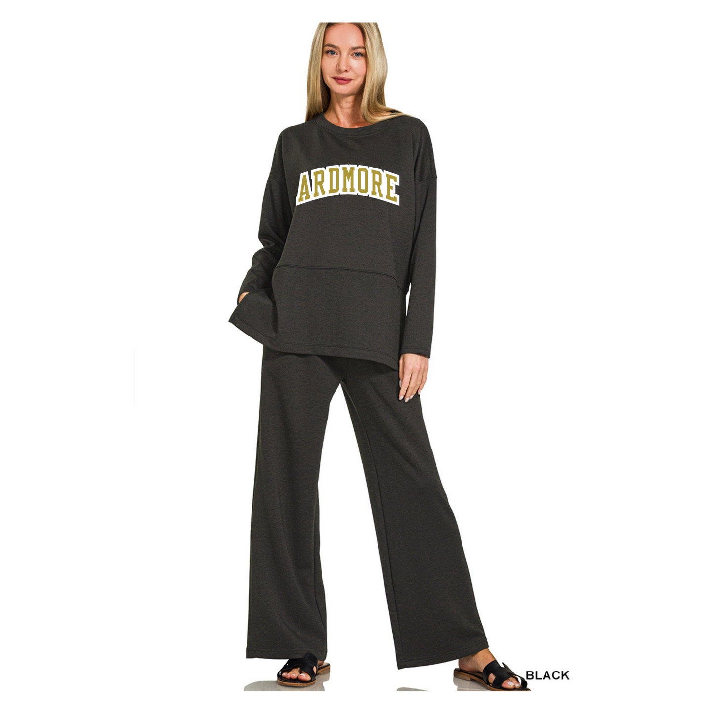 SCUBA SIDE SLIT TOP & PANTS SET - PREORDER