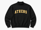 Athens Gingham Applique Mock Neck