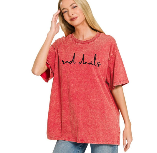 Oversized mineral washed tee