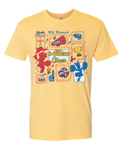 Custom Order Athens Cheer- JV - Nationals Tee - Yellow