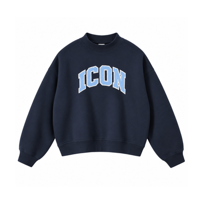Custom Order- Icon Navy Mock neck