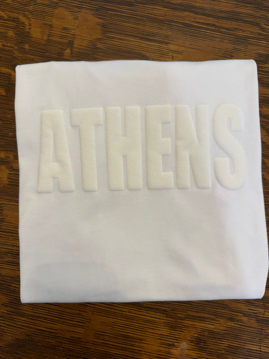 Athens White Out Puff Tee