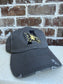 Gray Embroidered Distressed Hat