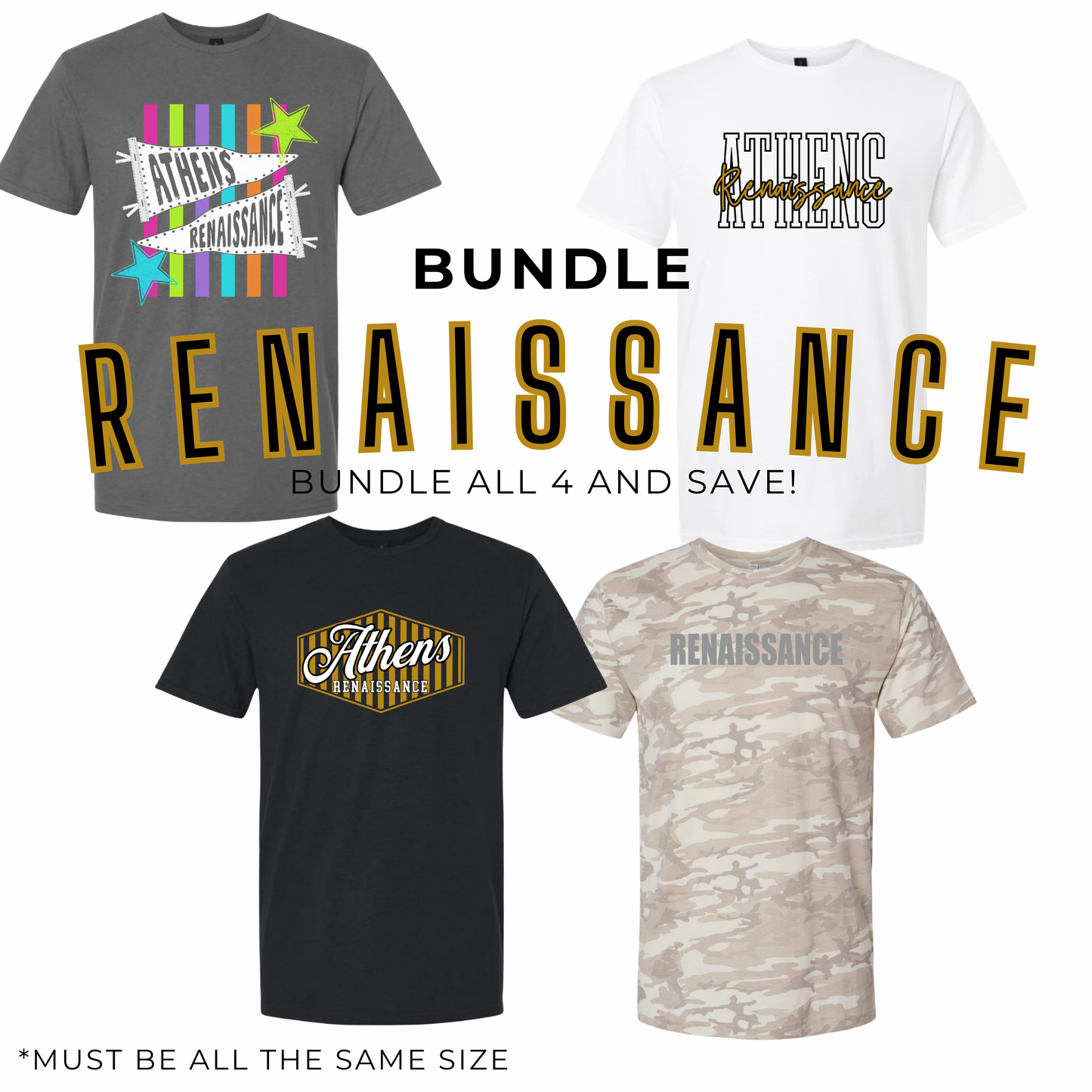 Athens Renaissance Fundraiser Tee Bundle