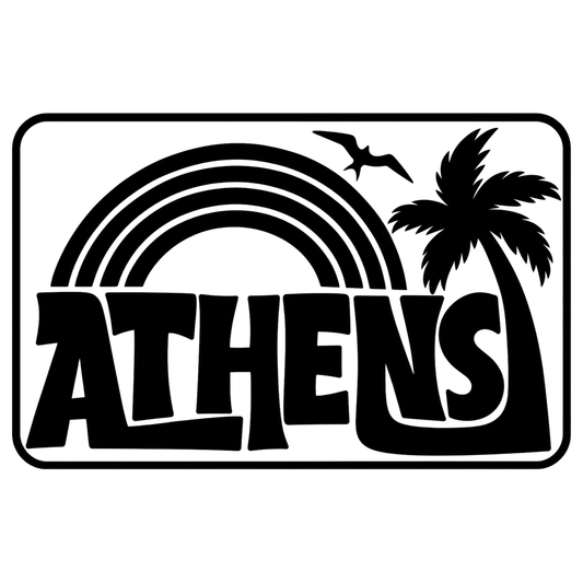 Athens Beachy Black Print