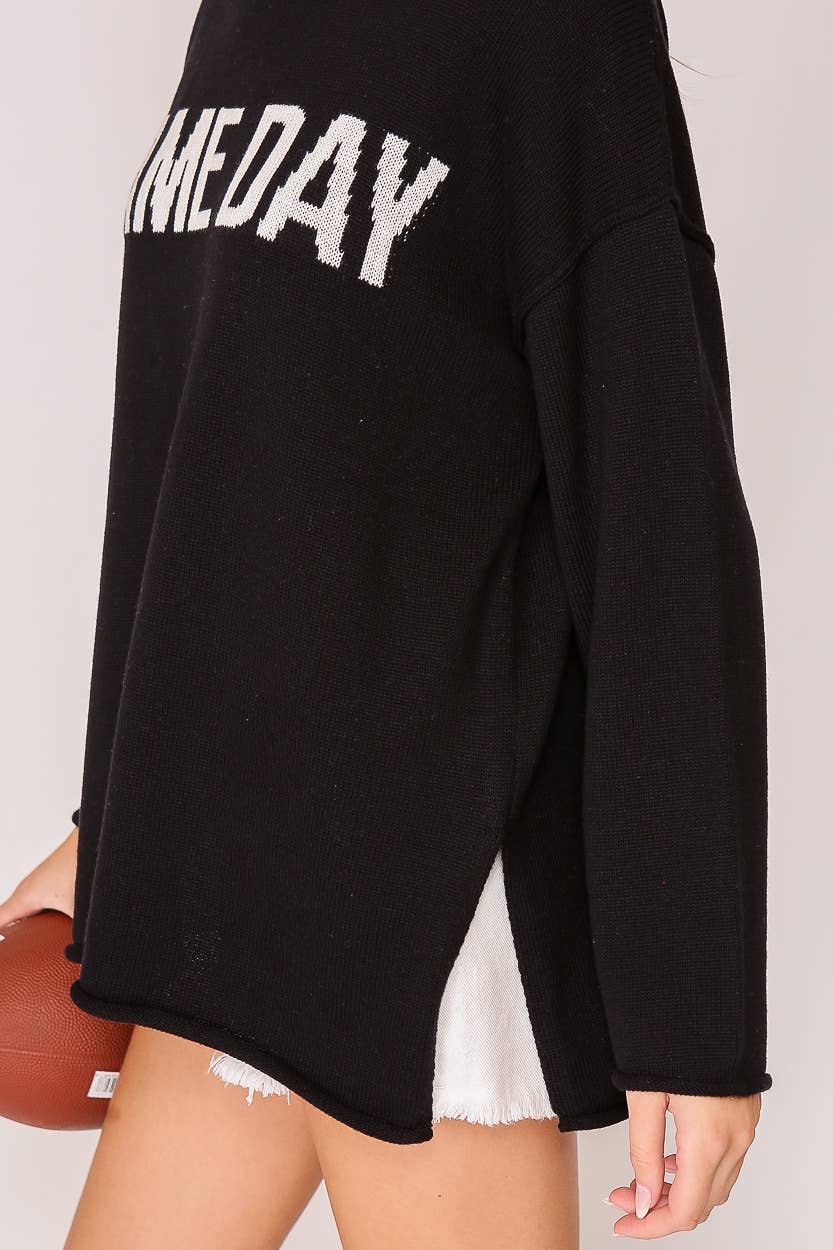 Game Day" Graphic Knit Sweater