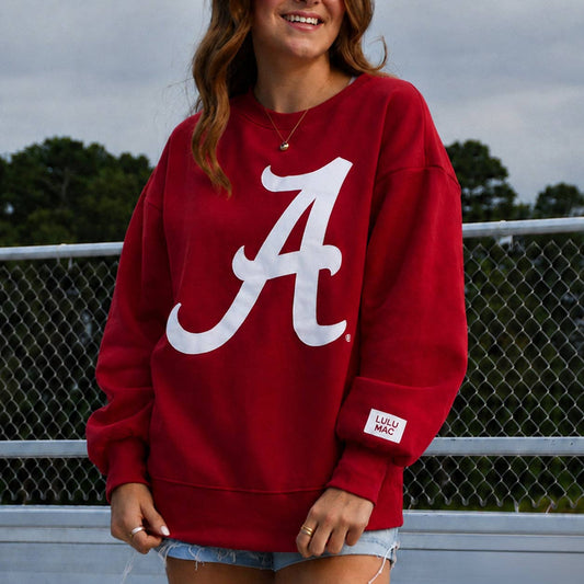 A PUFF LULU MAC SWEATSHIRT- CRIMSON