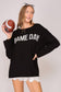 Game Day" Graphic Knit Sweater